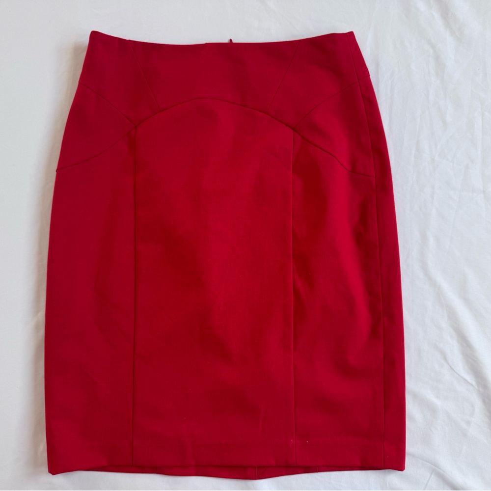 The Limited Vibrant Red Pencil Skirt